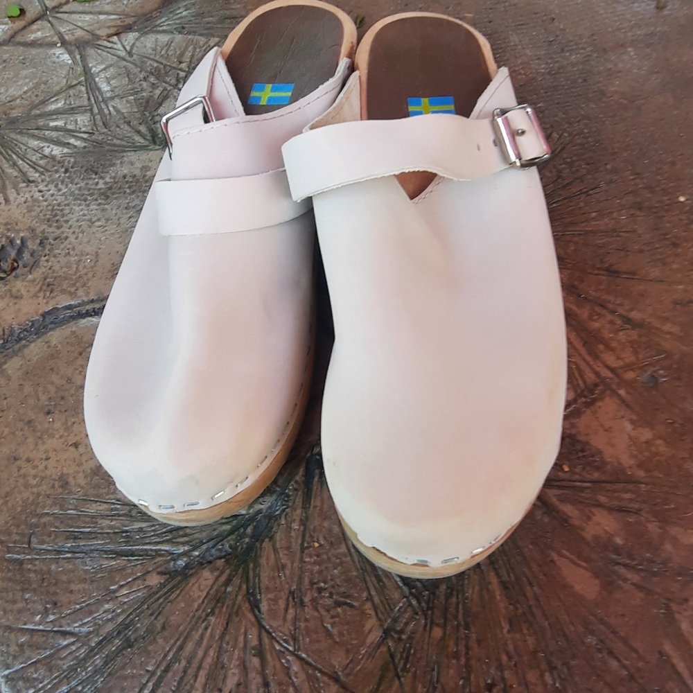 MIA White Clogs with Buckle